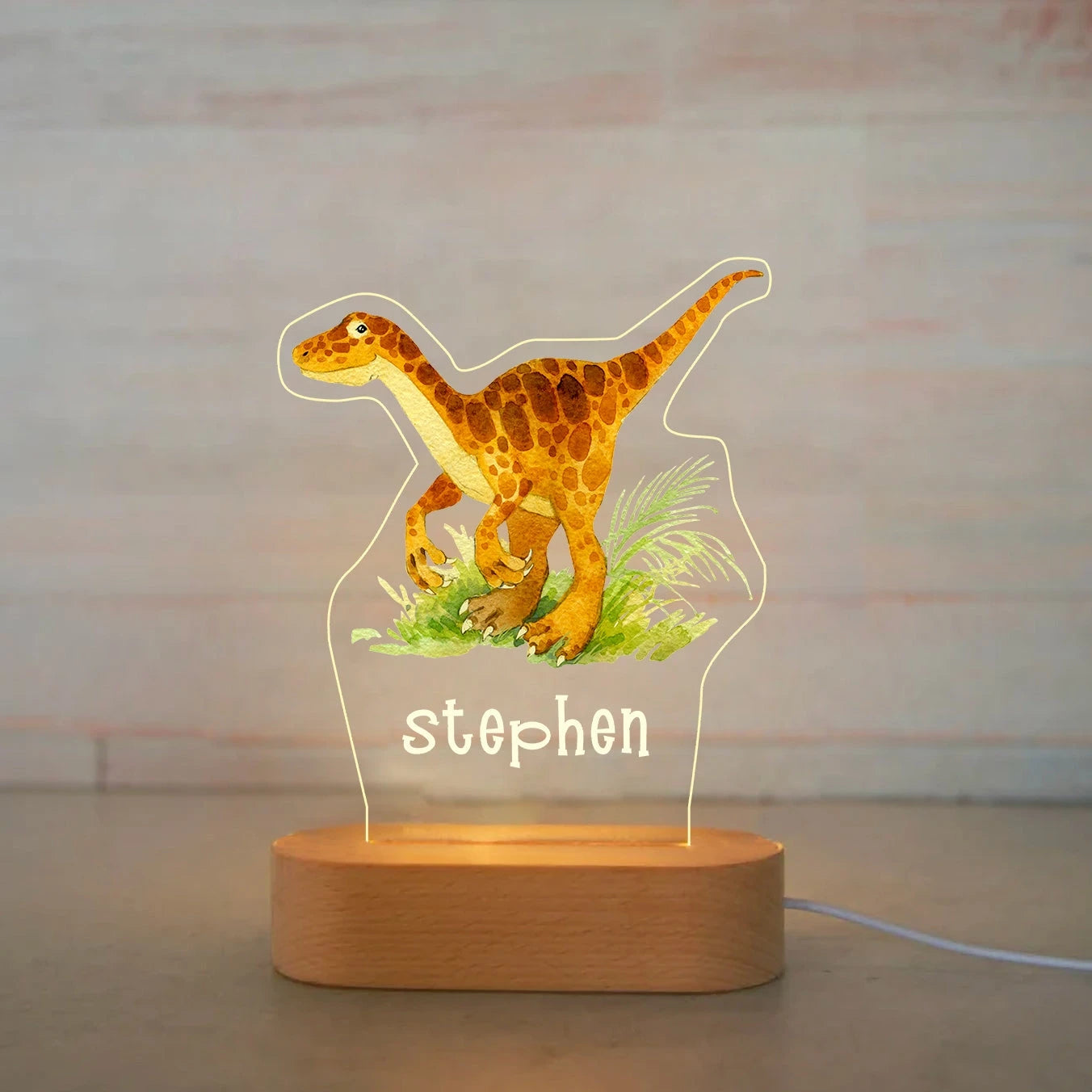 Veilleuse personnalisable dinosaure 