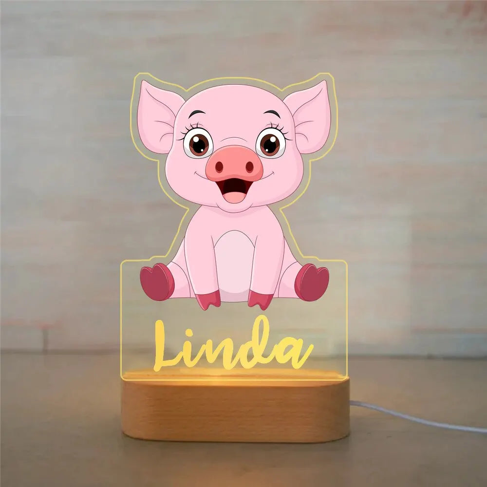 Veilleuse personnalisable cochon