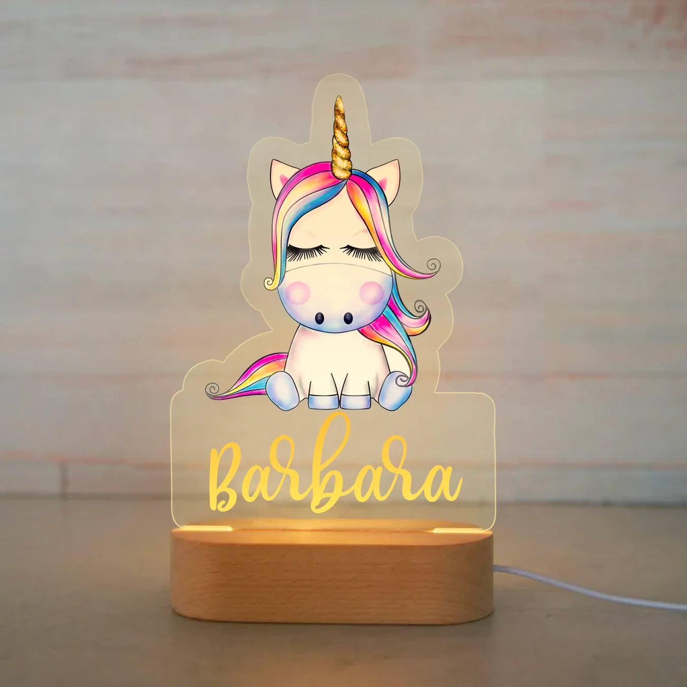 Veilleuse personnalisable licorne