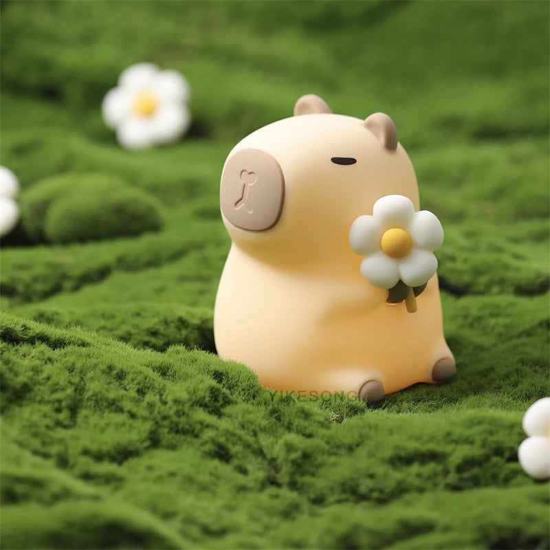 Veilleuse capybara fleur 